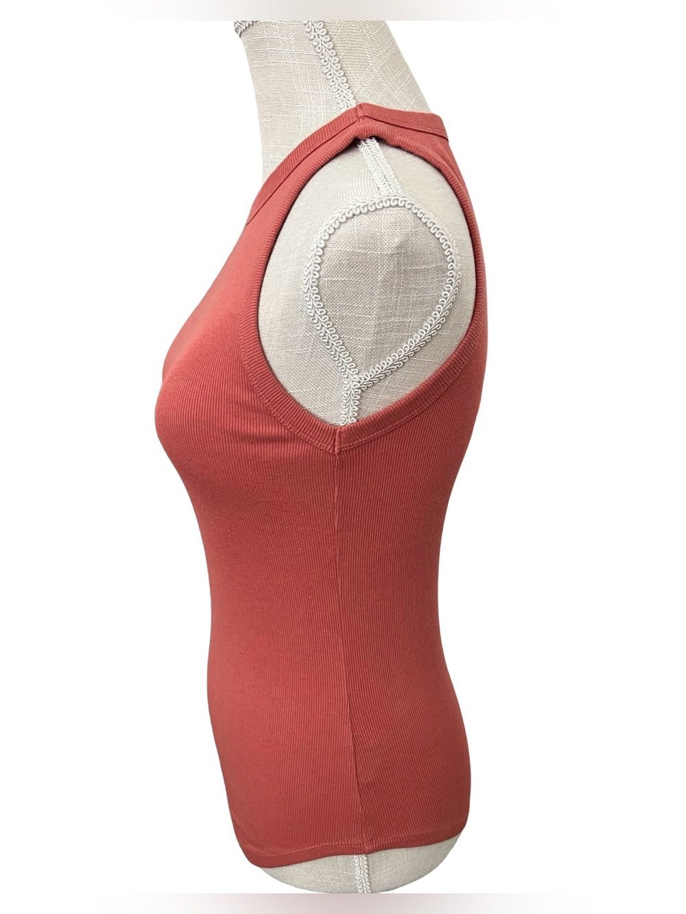 Women's Ribbed Racerback Tank Top - Picture 3 of 7